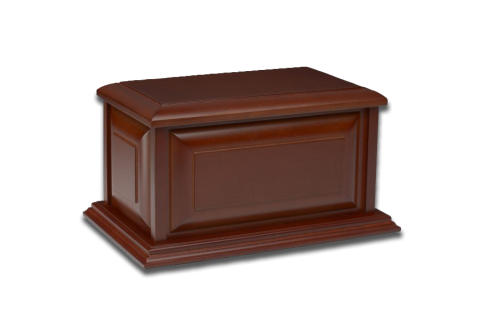 Colonial Cherry Finish Wood Urn