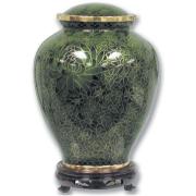 Hunter Green Cloisonne Urn